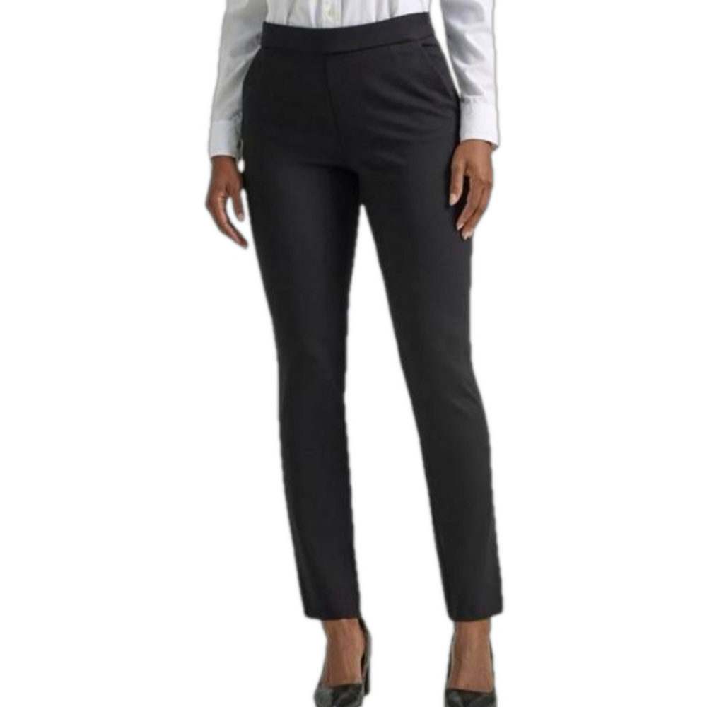 Lee Women's Black Ultra Lux Soft  Comfort Any Wear Mid-rise Slim Ankle Pant 16